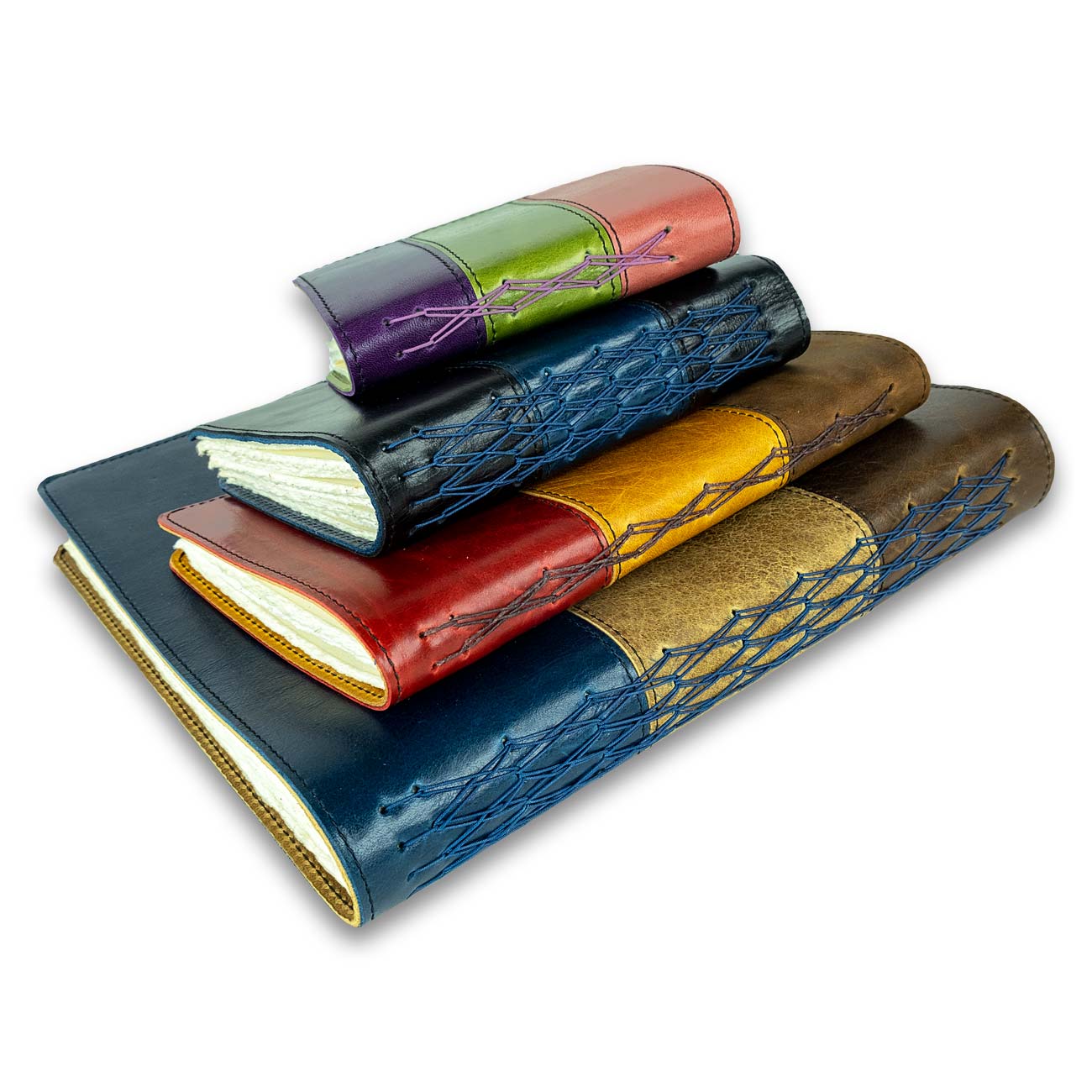 Custom Handsewn Color Block Journals