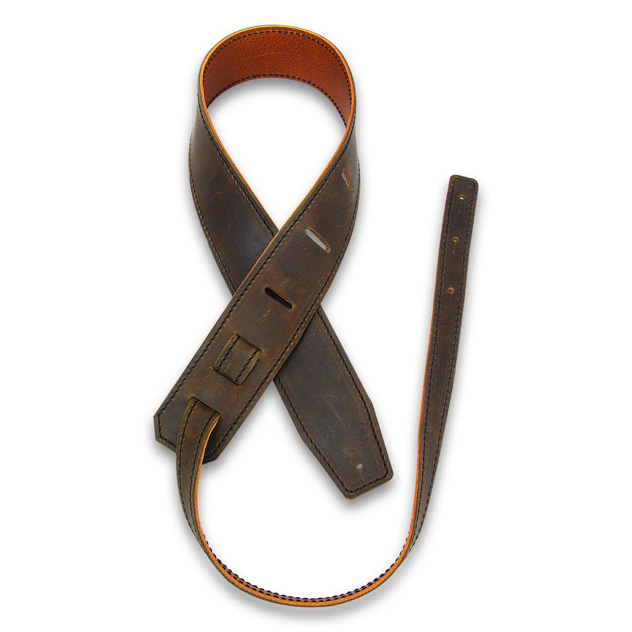 Reversible Leather Guitar Strap