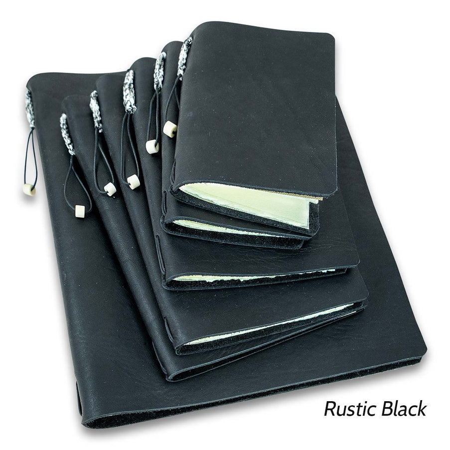 Leather Moleskine Pocket Cover in Black: Comes With A Built-in Pen