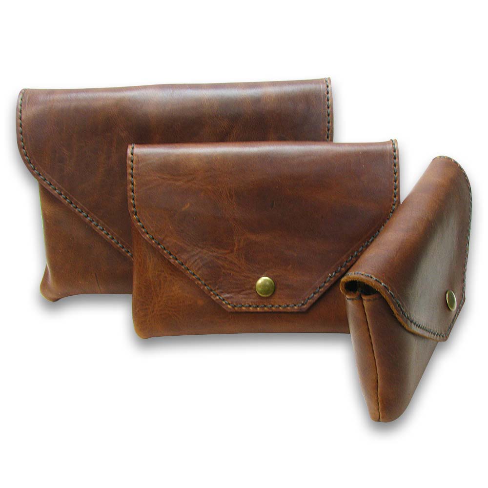 Leather Men Clutch Wallet Vintage Slim Handmade Phone Bag Solid Male Hand  Purse