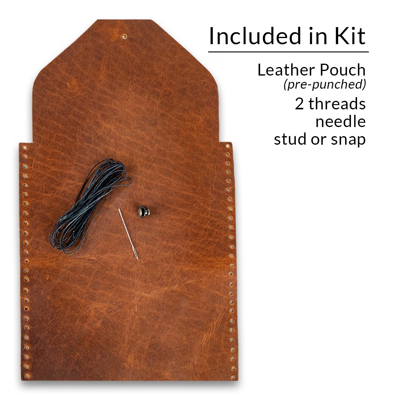 Medium Slim Leather Pouch Kit