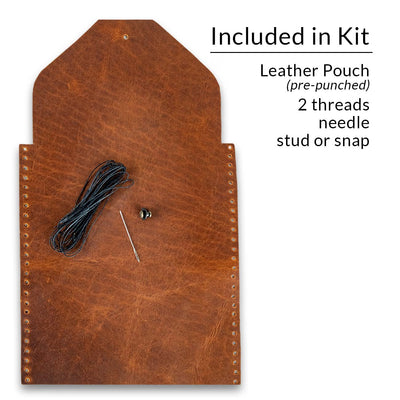 Large Slim Leather Pouch Kit