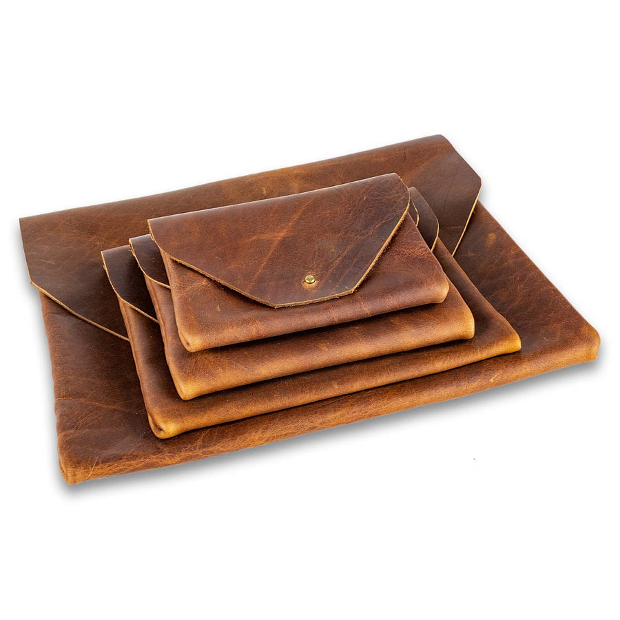 Large Slim Leather Pouch Kit